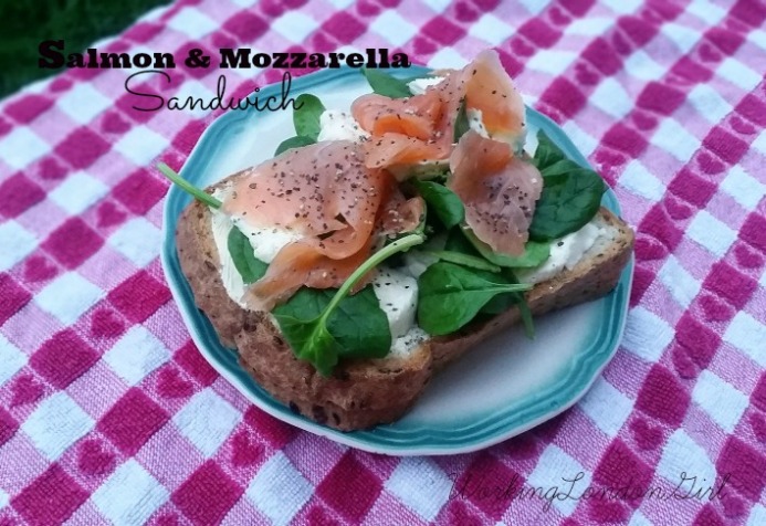 Salmon and Mozzarella Sandwich